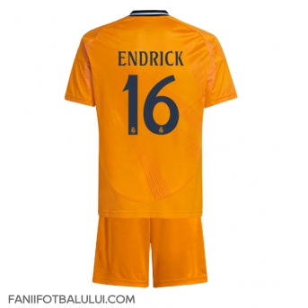 Real Madrid Endrick #16 Echipament de Fotbal Replică 2024-25 Copii Deplasare (+ Șorturi)